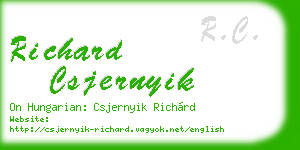 richard csjernyik business card